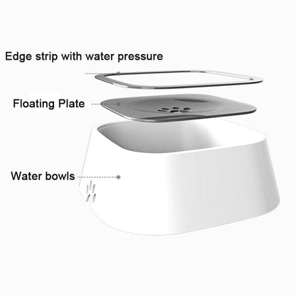 Dog Drinking Water Bowl with Floating Design - Non-Wetting, Non-Skid, Large Capacity